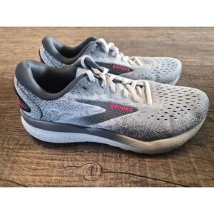 Brooks Ghost 16 Womens Running Shoes Grey White Size 8